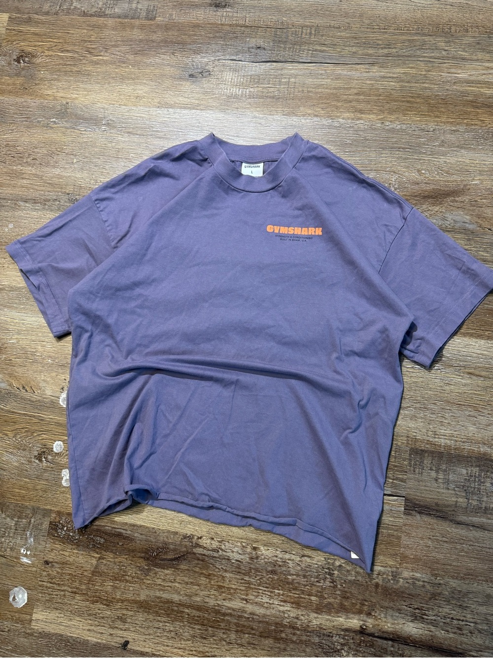 Gymshark Purple Short-Sleeve Tee with Orange Logo